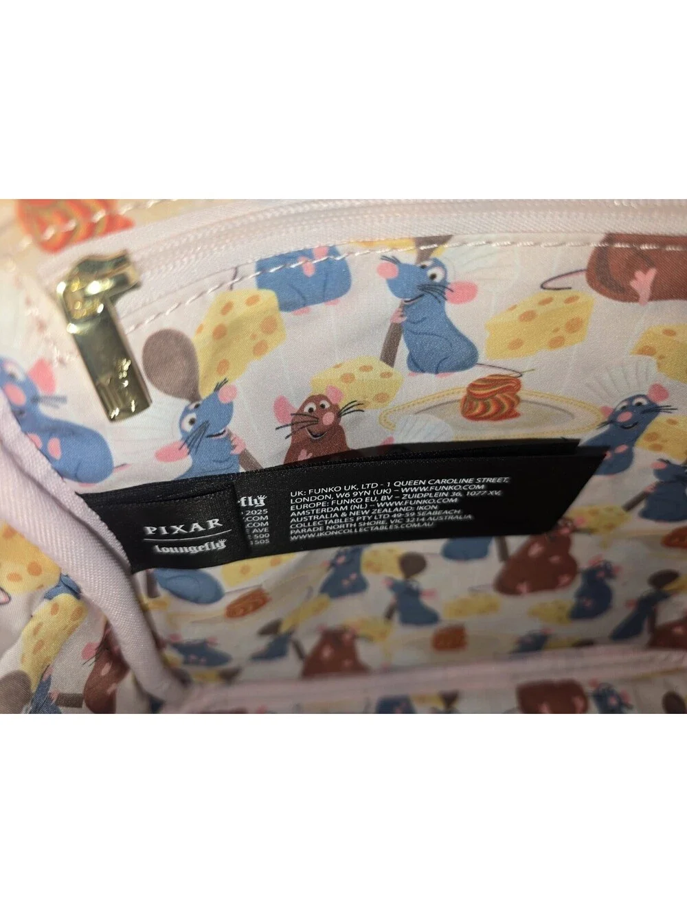 Loungefly Pixar Ratatouille Remy Mini Faux Leather Zip Backpack